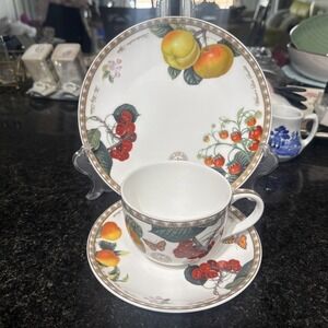 vintage Kew Royal Botanic Gardens Plate Saucer Set by Creative Tops Ltd